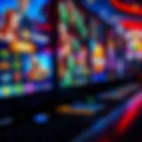 A vibrant online casino interface showcasing various games