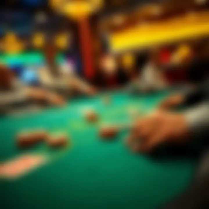 Blackjack Strategy Moves Strategic moves on a blackjack table showcasing player decisions