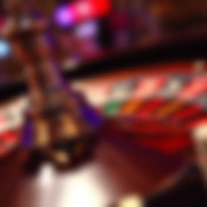 Roulette Wheel Close-Up Close-up of a roulette wheel with vibrant colors