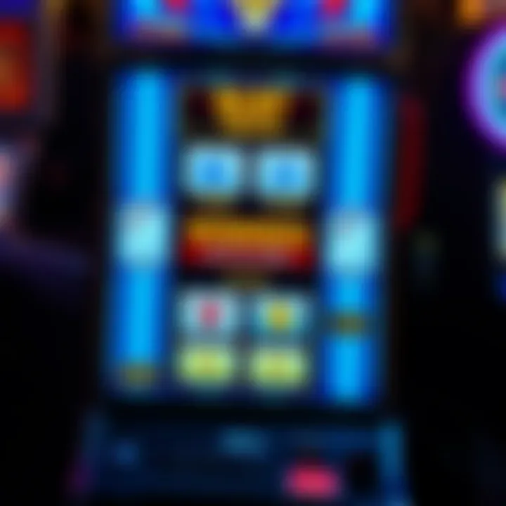 Modern Slot Machine Display A modern electronic slot machine displaying potential winnings