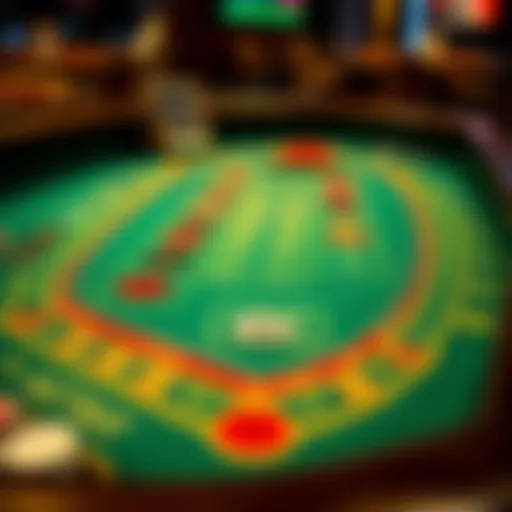 Intricate layout of a casino table game