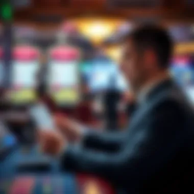 A player analyzing baccarat bonus terms on a screen