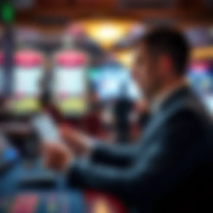 A player analyzing baccarat bonus terms on a screen