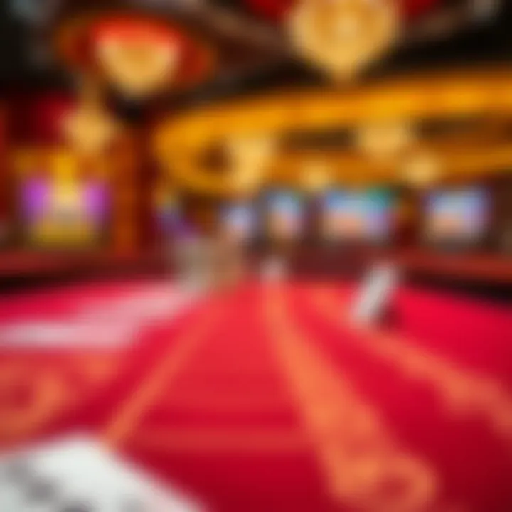 An attractive baccarat table showcasing various bonuses