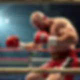 Tyson Fury in the ring showcasing his unique fighting style