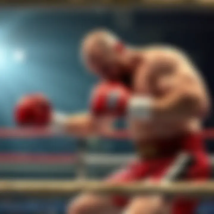 Fury's Distinctive Fighting Technique Tyson Fury in the ring showcasing his unique fighting style