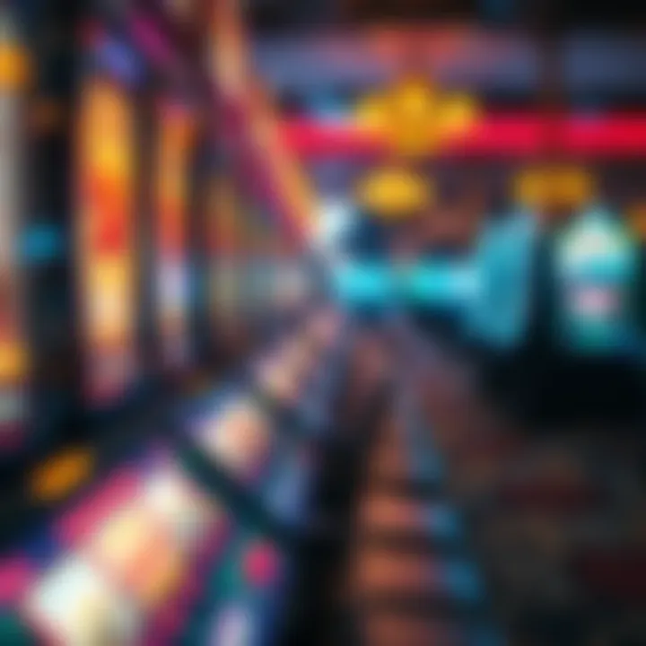 Vibrant Slot Machines Vibrant slot machines with colorful lights
