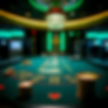 Blackjack table showcasing game dynamics