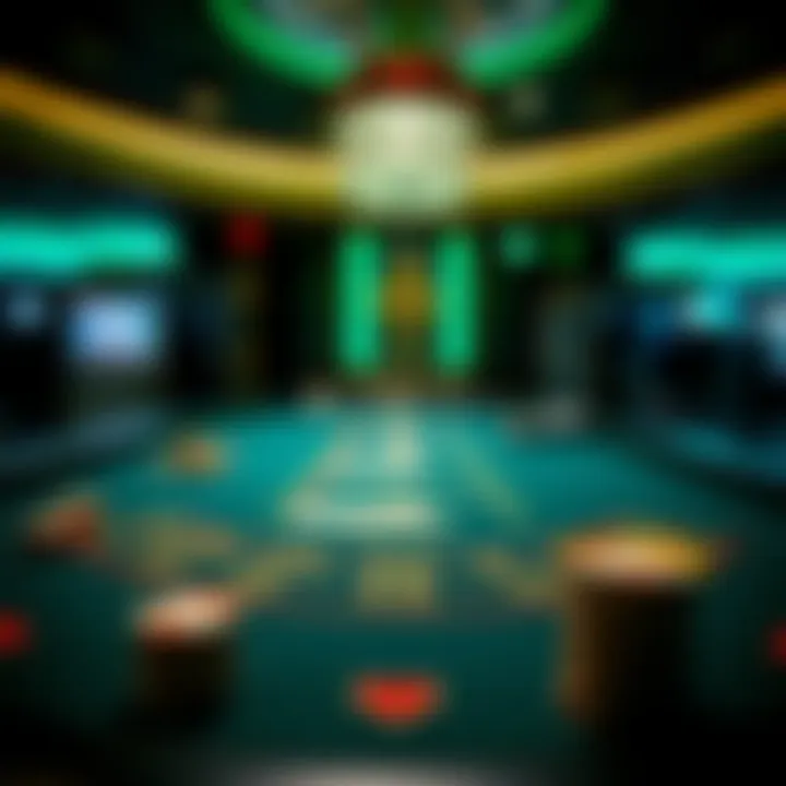 Blackjack table showcasing game dynamics