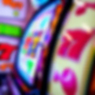 Colorful Reels of a Slot Machine Close-up of a slot machine's colorful reels