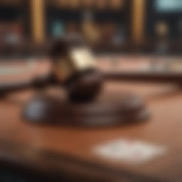 Illustration of a gavel representing sports betting legislation