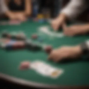 An elegant setup of poker chips and cards on a green felt table, symbolizing the allure of poker tournaments.