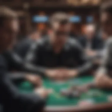 Intensity of Live Poker Tournaments A focused player at a poker table during a live tournament, embodying the intensity and strategy involved.