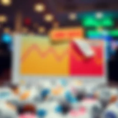 Market trends graph reflecting lottery sales