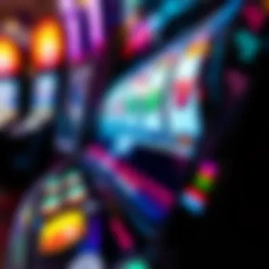 Close-up of slot machine interface