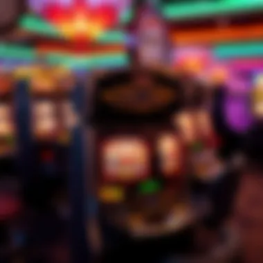 Vibrant slot machine display