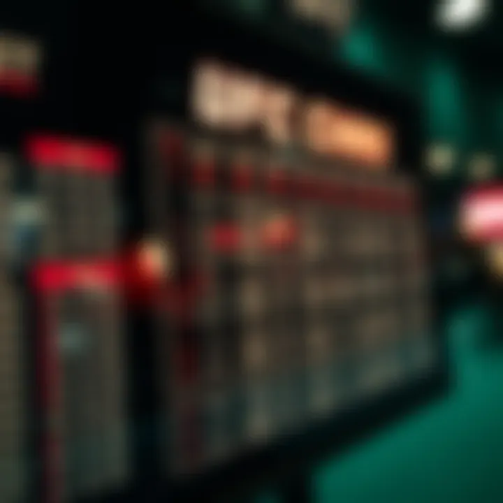 Chart showing betting odds