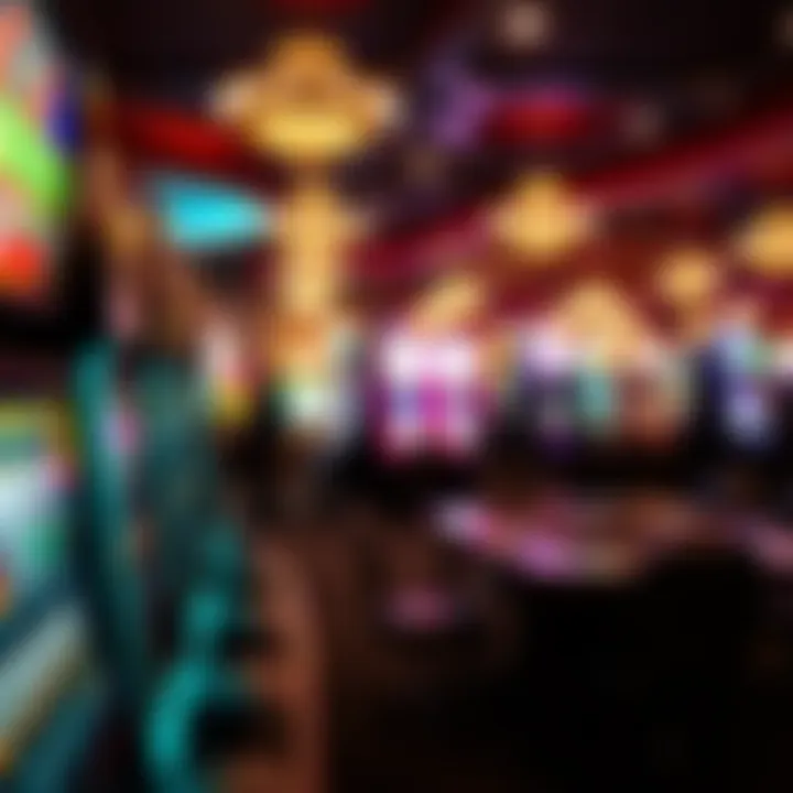 Gaming floor with various slot machines and table games