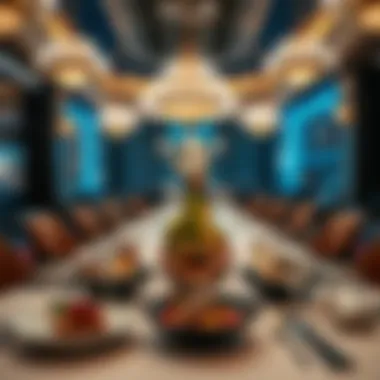 Elegant dining setup featuring gourmet dishes and fine tableware