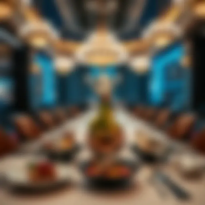 Elegant dining setup featuring gourmet dishes and fine tableware