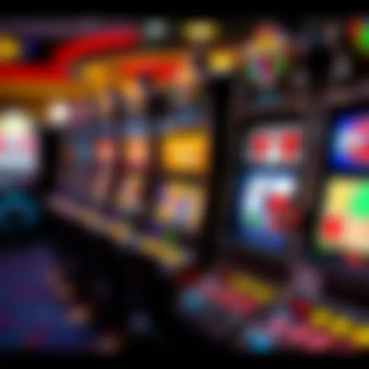 Colorful deluxe slot machine display