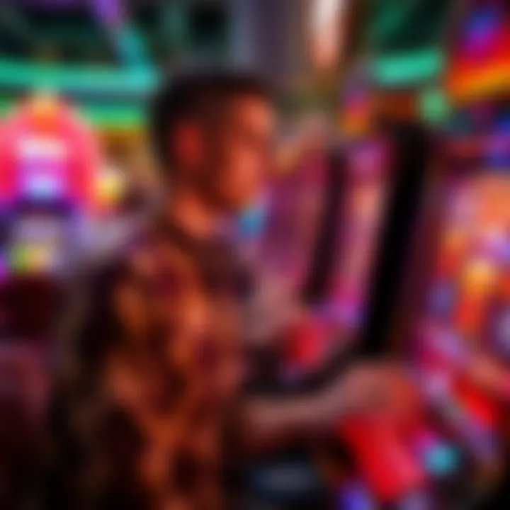 User engaging with deluxe slots online