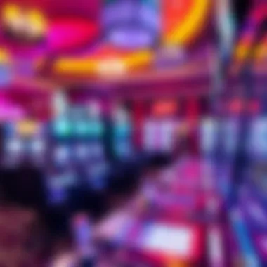 Vibrant gaming floor with diverse slot machines