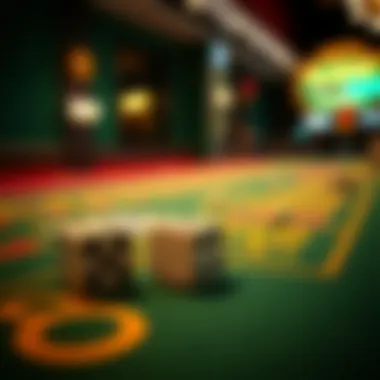 Exciting World of Craps Close-up of dice on a craps table