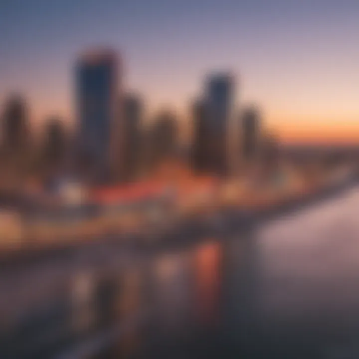 Stunning view of Atlantic City skyline at dusk