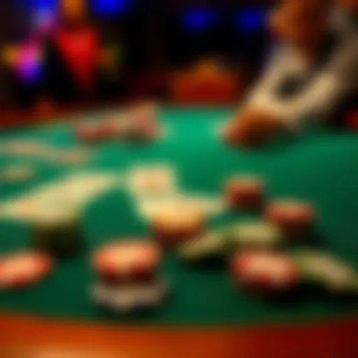 Engaging Table Setup for Badugi Poker An engaging table setup featuring Badugi poker chips and cards