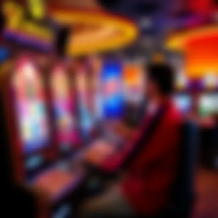 A player enjoying a virtual slot machine experience