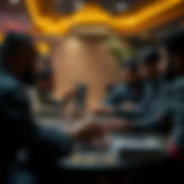 Strategizing in Tin Patti Gameplay A group of players engaged in a strategic tin patti game session