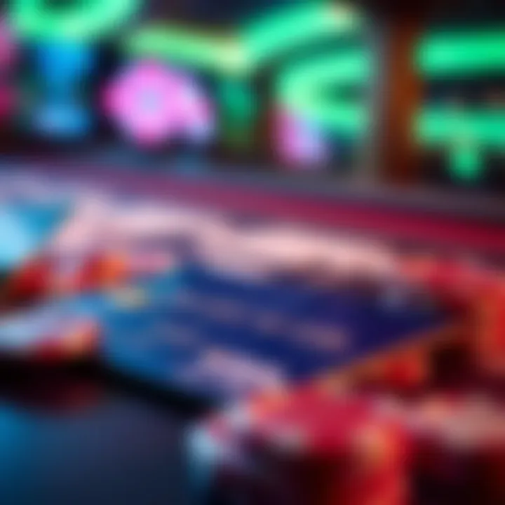 Credit card and online gambling concept