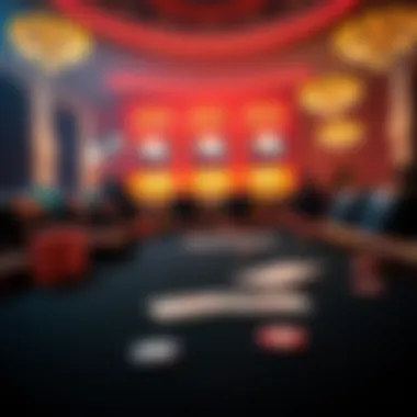 Engaging Black Jak Game Setup A captivating Black Jak game table setup with cards and chips