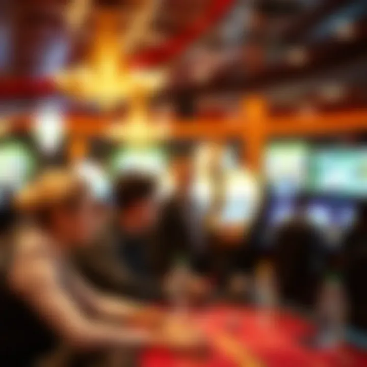 Diverse patrons enjoying various gaming experiences at a casino