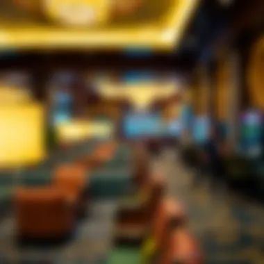 Casino Lounge Amenities Relaxing lounge area within a casino, highlighting the amenities available for visitors