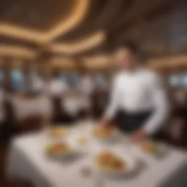 Gourmet dining experience onboard a cruise ship