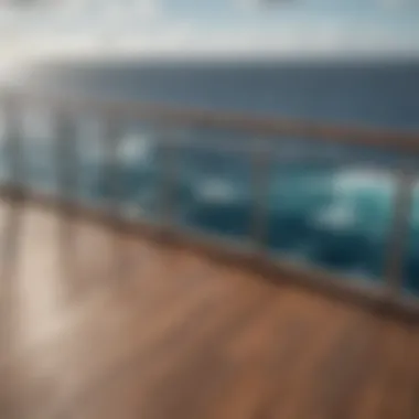 Breathtaking Ocean View from the Deck Stunning view of the ocean from a cruise ship deck