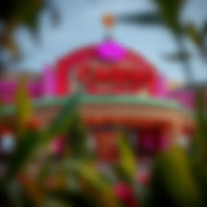 Overview of the vibrant casino exterior in Des Plaines