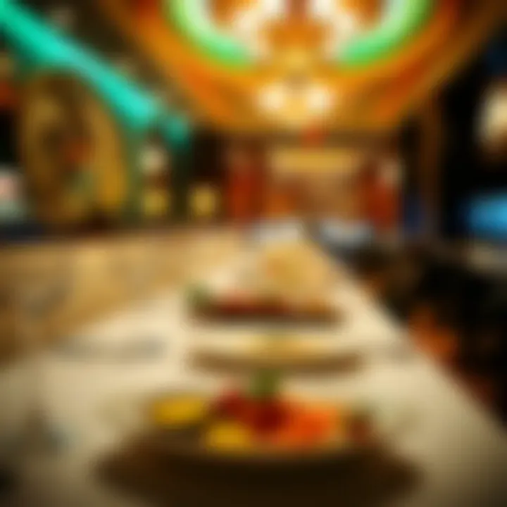 Dining area showcasing delicious cuisine at a hotel