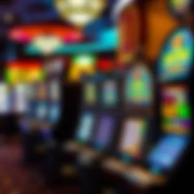 A vibrant illustration of different types of Encore Casino slot machines