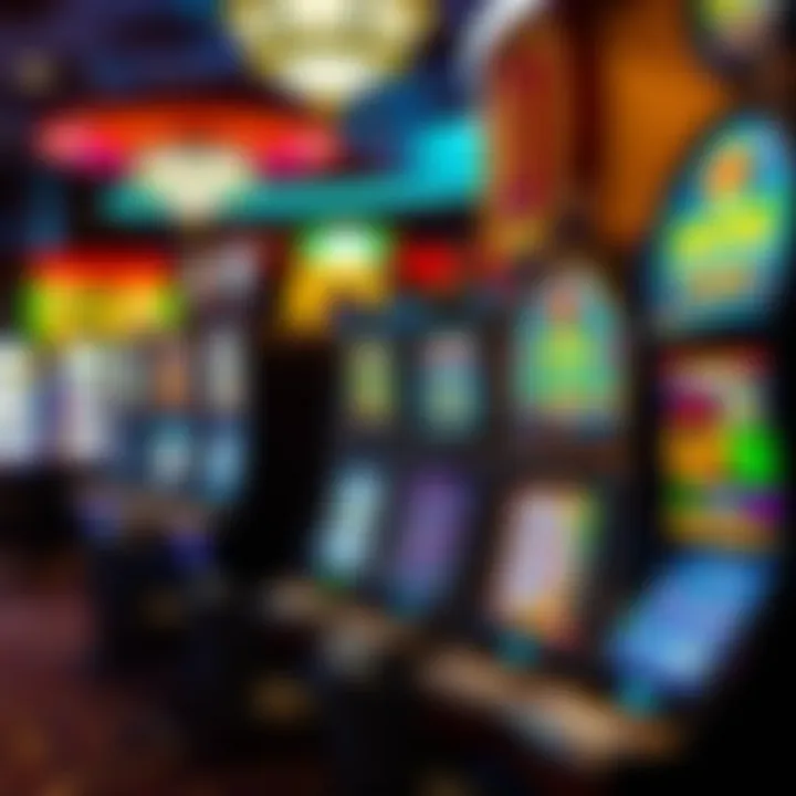 A vibrant illustration of different types of Encore Casino slot machines