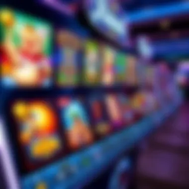 Virtual Slot Machine Experience Vibrant virtual slot machine interface showcasing various game themes