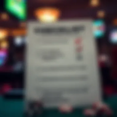 Checklist for Safe Gambling Practices A checklist highlighting safe gambling practices and site verification