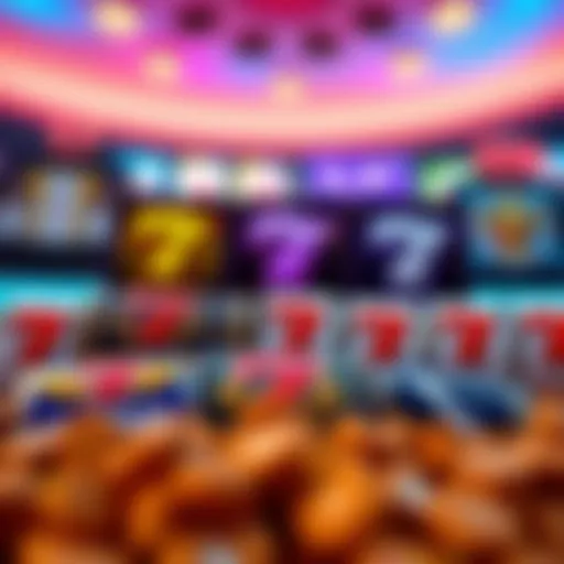 Vibrant depiction of various slot game icons