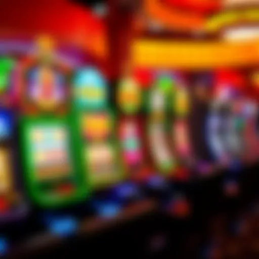 Colorful display of various free slot machines