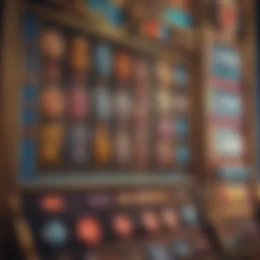 Colorful Interface of Online Penny Slot Games Colorful online casino interface with penny slot games