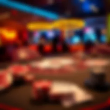 Interactive card table depicting a strategic poker game