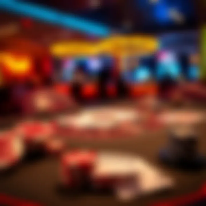 Interactive card table depicting a strategic poker game