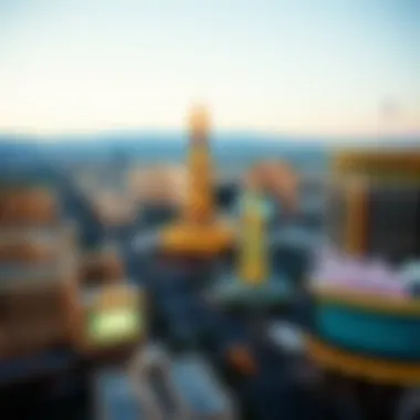 Las Vegas Strip and the Jubilee Venue Aerial view of the Las Vegas Strip featuring the iconic Jubilee venue